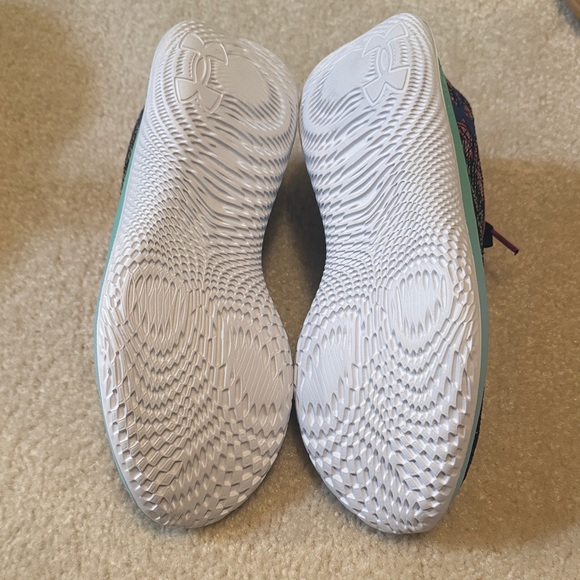 Under Armour Women's Black Running Shoes with Pink and Teal Accents - Picture 2 of 3